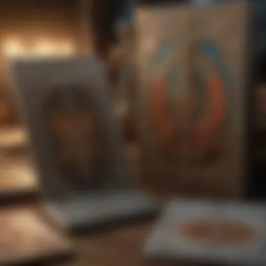 Comparison of Traditional and Plastic Tarot Decks Illustration comparing traditional tarot decks with plastic versions