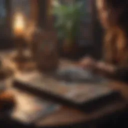 An elegant tarot spread representing relationship dynamics