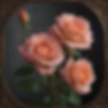 An artistic representation of roses intertwined with spiritual symbols, reflecting the connection between nature and metaphysics.