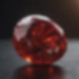 A vibrant garnet gemstone representing strength and vitality.