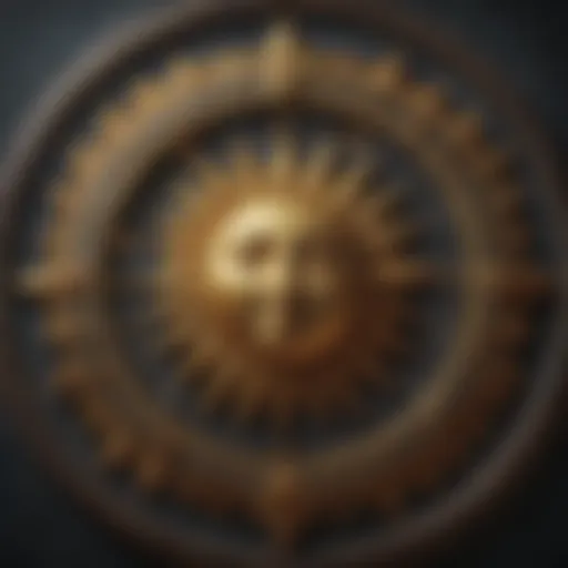 Astrological symbols representing sun and moon signs