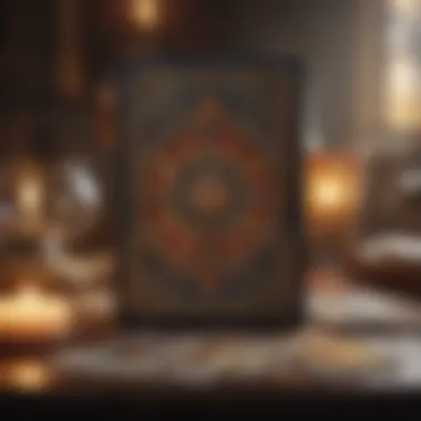 Meditative Tarot Environment A serene environment featuring tarot cards and meditation elements.