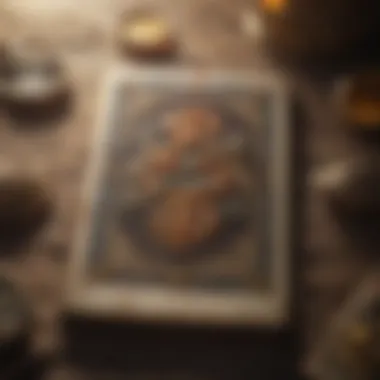 Historical Tarot Deck and Symbolism An ancient tarot deck reflecting historical artistry and symbolism