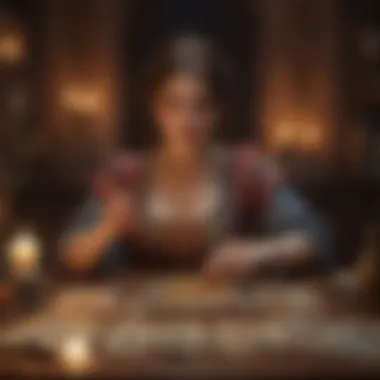 A serene setting for a tarot reading about relationships