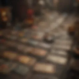 An array of tarot cards laid out in a guidance spread