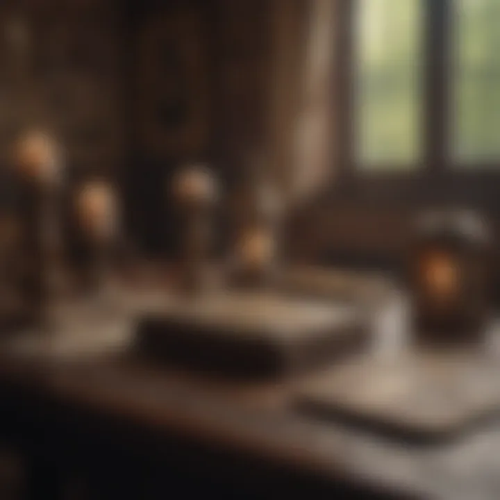 A serene setting for tarot reading, inviting reflection