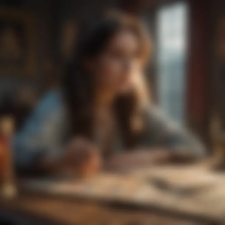 A tarot reading session focused on career paths