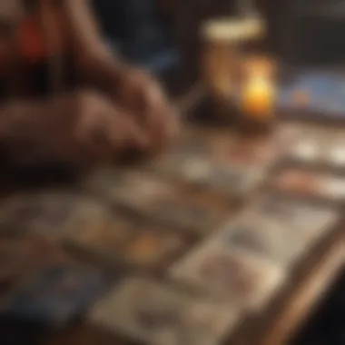 Engaging Tarot Reading Session Artistic representation of tarot reading session