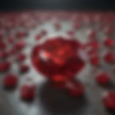 Cultural Significance of Ruby Stones An artistic representation of the historical significance of ruby stones across cultures.