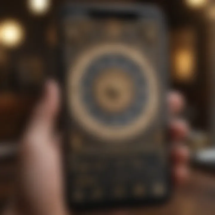 A digital device showcasing numerology readings