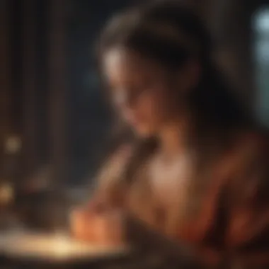 The Spiritual Connection in Medium Readings An ethereal depiction of a medium connecting with spiritual energies.