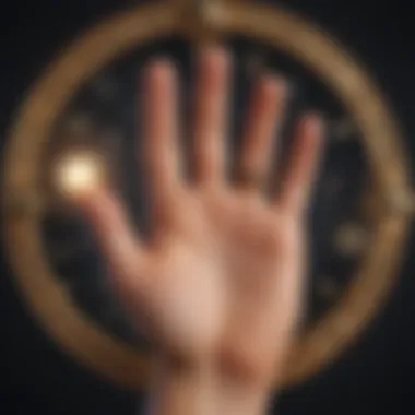 The Union of Astrology and Palmistry Symbolic representation of astrology and palmistry