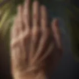 Close-up of a palm with intricate lines