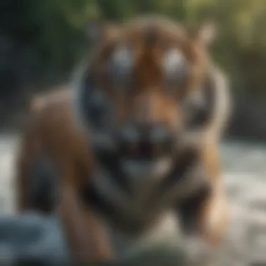 Artistic representation of the Water Tiger embodying strength and agility