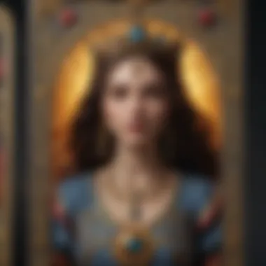 Intricate Major Arcana Design A close-up of a beautifully illustrated Major Arcana card