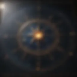 Detailed view of a star chart highlighting celestial positions
