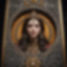 Symbolic representation of the Karma Tarot Card with intricate designs.