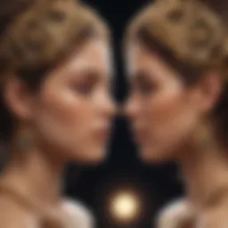 Symbolic representation of Gemini's dual nature in relationships