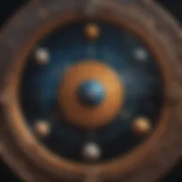 Celestial chart depicting zodiac signs and planetary positions