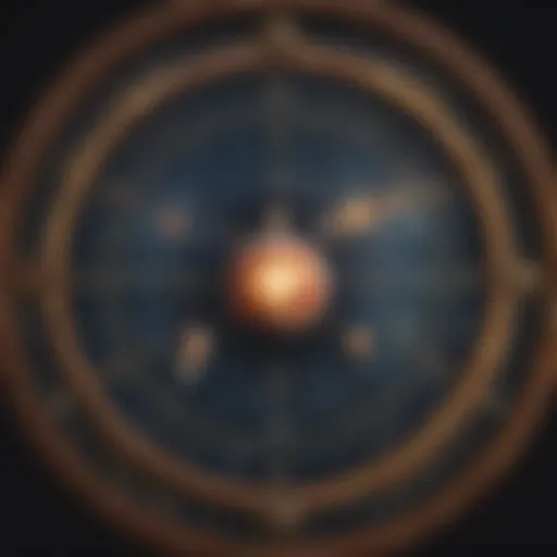 Celestial chart depicting astrological signs and planets
