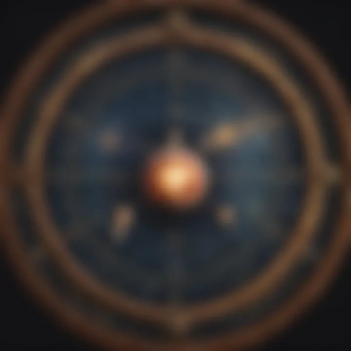 Celestial chart depicting astrological signs and planets
