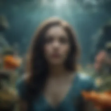 The Serene World of Pisces Artistic depiction of a serene underwater landscape embodying the traits of Pisces