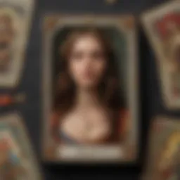 A vintage tarot deck showcasing the intricate artwork and symbolism of the cards.