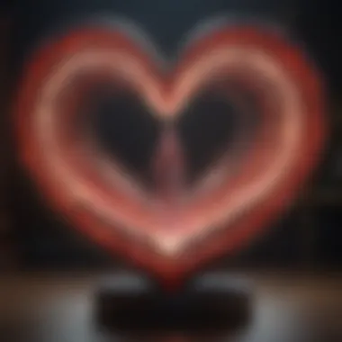The Symbolism of Love in Psychic Readings A symbolic heart with ethereal light emanating from it