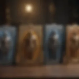 A detailed depiction of the four suits of the Minor Arcana