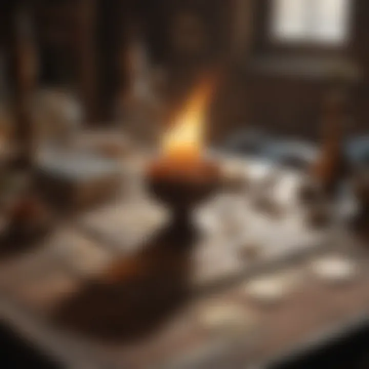An illustration of a Tarot reading session focusing on the Minor Arcana