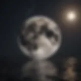 A beautiful full moon illuminating the night sky