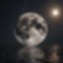 A beautiful full moon illuminating the night sky