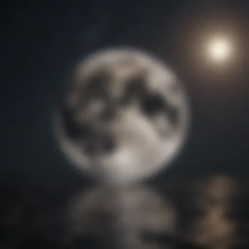 A beautiful full moon illuminating the night sky