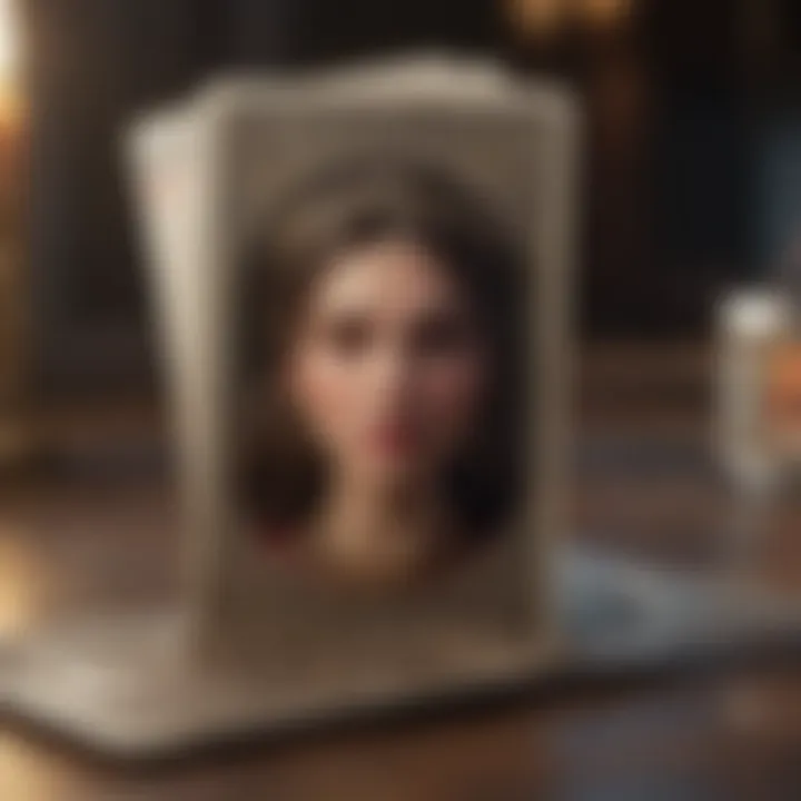 Artistic representation of key Salem Tarot cards