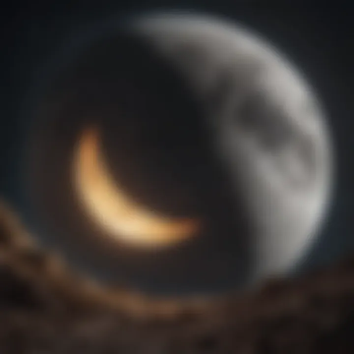 Celestial bodies representing moon and rising signs
