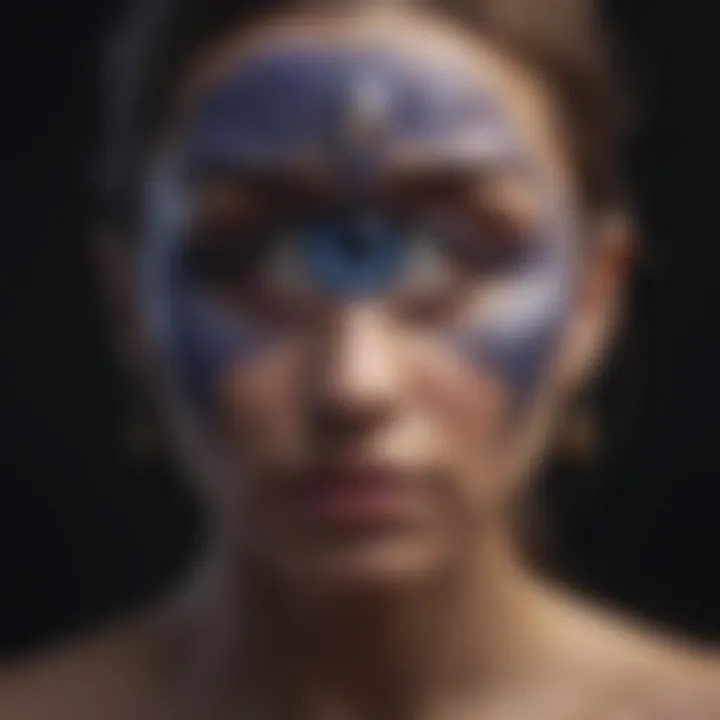 An abstract representation of the third eye chakra