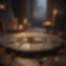 Tarot cards spread on a mystical table