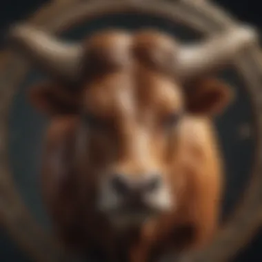 Taurus Zodiac Sign Symbol Symbol of Taurus zodiac sign depicted beautifully