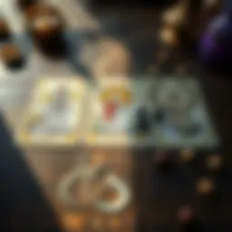 Detailed layout of the three card tarot spread showcasing card positions and meanings.