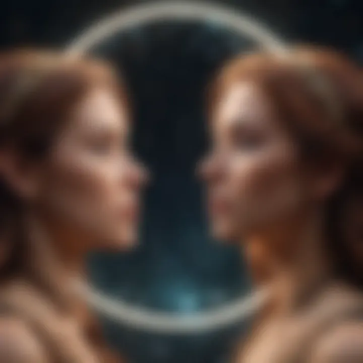 Illustration of celestial bodies influencing Gemini's luck
