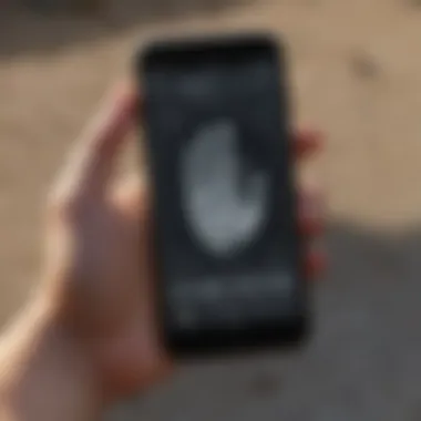 A smartphone displaying a palm reading app interface