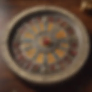 Illustration of the Wheel of Fortune card in a tarot deck