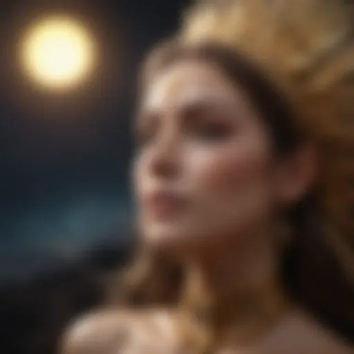 Celestial bodies representing Sun, Moon, and Rising signs