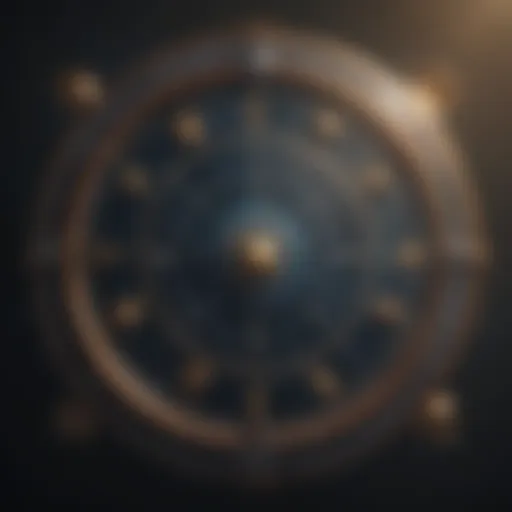 Celestial chart depicting zodiac signs with constellations