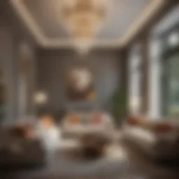 A serene living room designed with feng shui principles