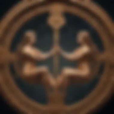 Interconnected Zodiac Symbols of Gemini and Sagittarius Astrological symbols of Gemini and Sagittarius intertwined