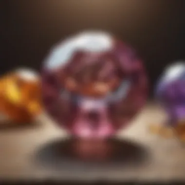 Gemstones and Their Influence on Personality A detailed depiction of how gemstones influence personality traits and relationships according to zodiac signs.