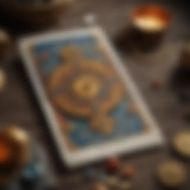 An artistic representation of tarot cards featuring ancient symbols and rich colors, showcasing their historical significance.