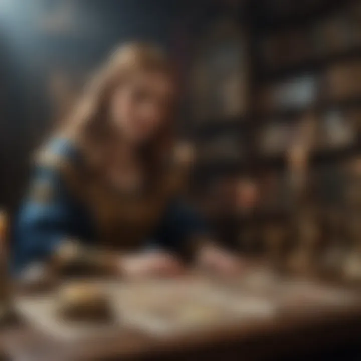 An ancient book depicting the history of tarot and astrology