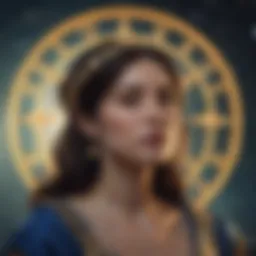 An artistic representation of celestial bodies influencing zodiac signs